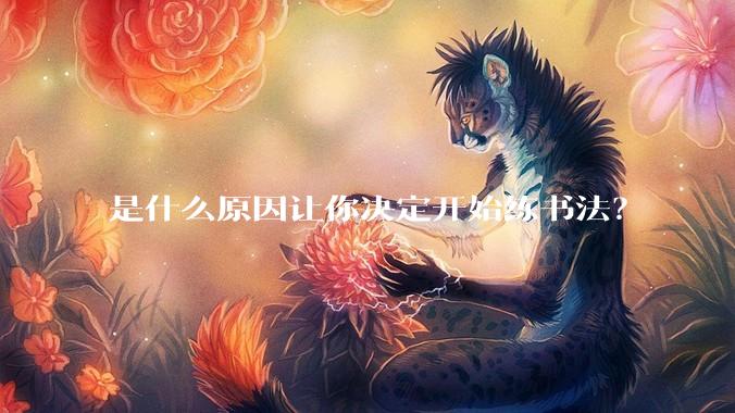 是什么原因让你决定开始练书法？