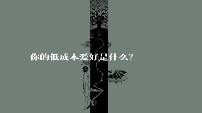 你的低成本爱好是什么？