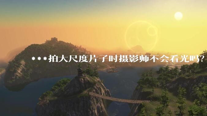 ***拍大尺度片子时摄影师不会看光吗？