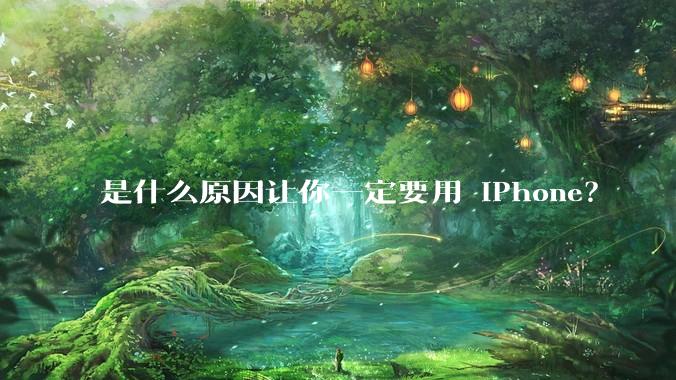 是什么原因让你一定要用 iPhone？
